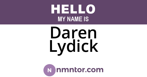 Daren Lydick