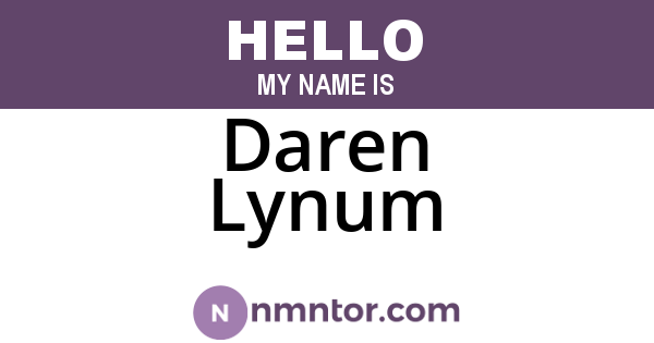 Daren Lynum