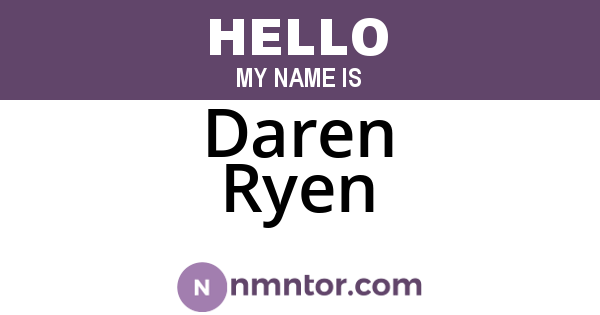 Daren Ryen