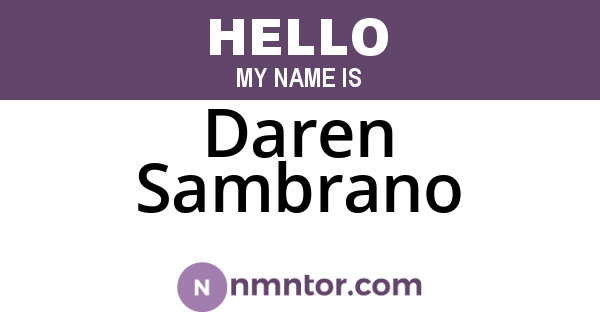 Daren Sambrano