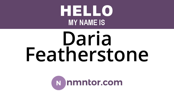 Daria Featherstone