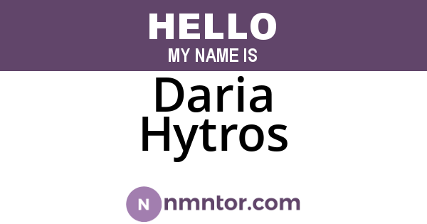 Daria Hytros
