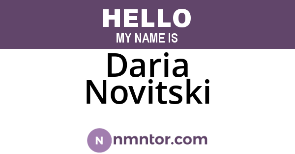 Daria Novitski