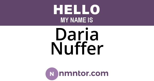 Daria Nuffer
