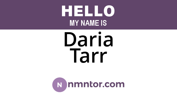Daria Tarr