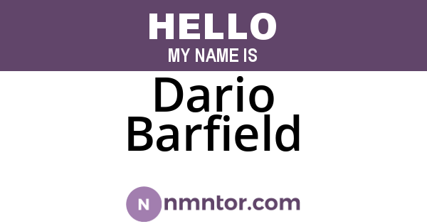 Dario Barfield