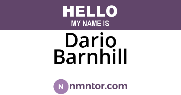Dario Barnhill