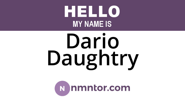 Dario Daughtry