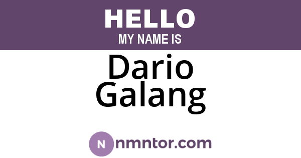 Dario Galang