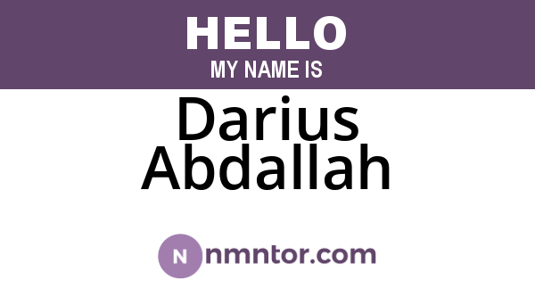 Darius Abdallah