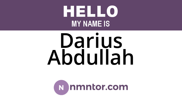 Darius Abdullah
