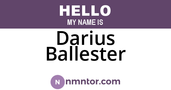 Darius Ballester