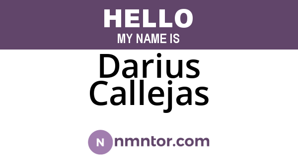 Darius Callejas
