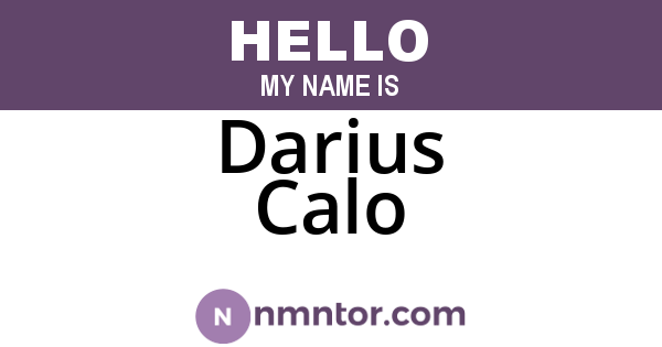 Darius Calo