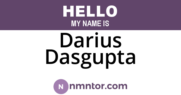 Darius Dasgupta