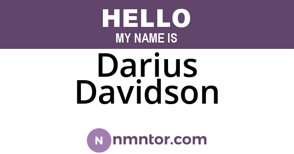 Darius Davidson