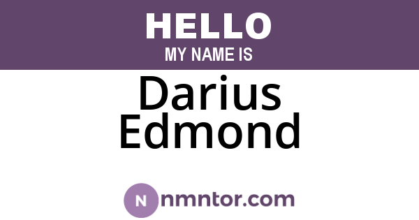 Darius Edmond