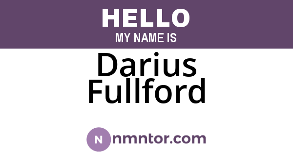 Darius Fullford