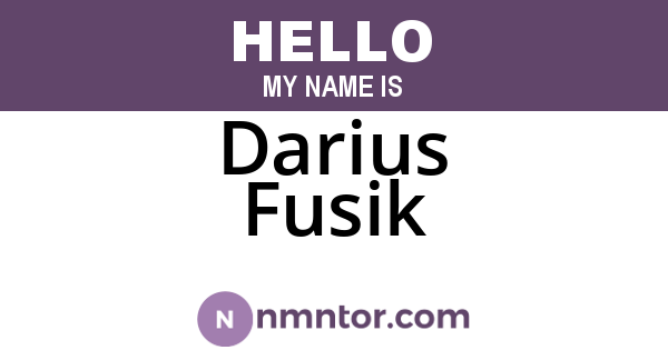 Darius Fusik