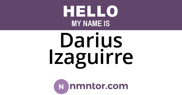 Darius Izaguirre