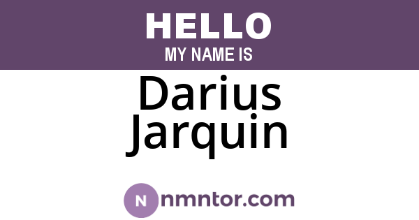 Darius Jarquin