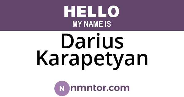 Darius Karapetyan