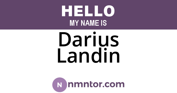 Darius Landin