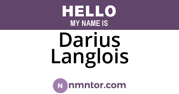Darius Langlois