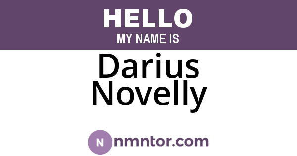 Darius Novelly