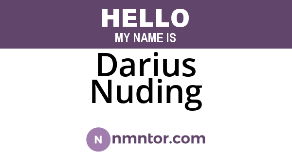 Darius Nuding