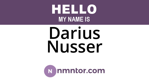 Darius Nusser
