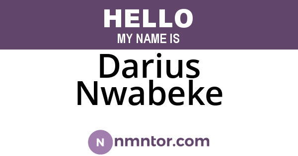 Darius Nwabeke