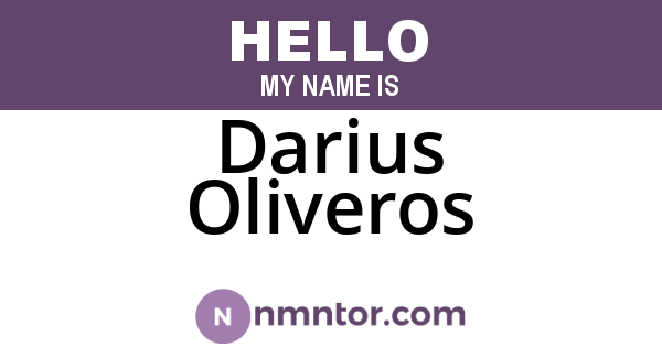 Darius Oliveros