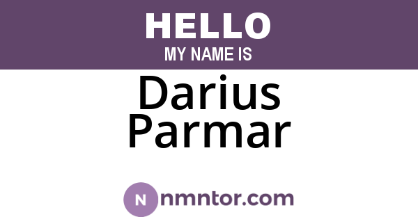 Darius Parmar