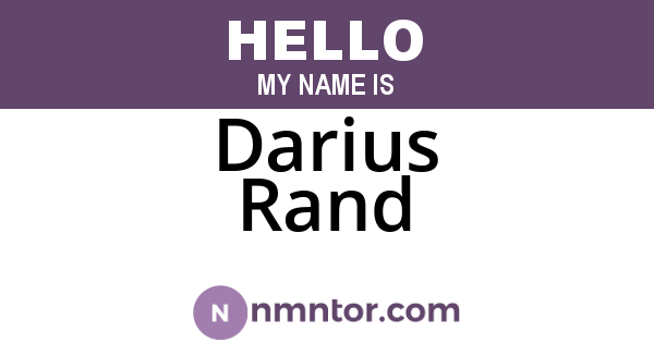 Darius Rand