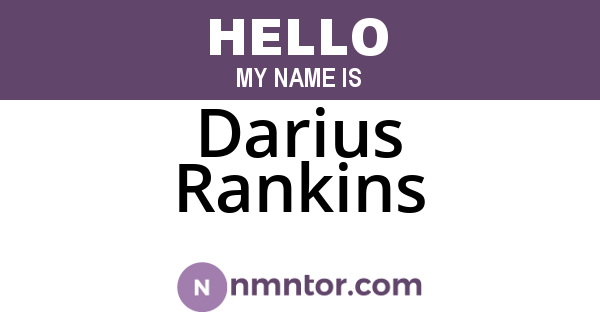 Darius Rankins