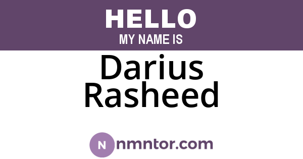 Darius Rasheed