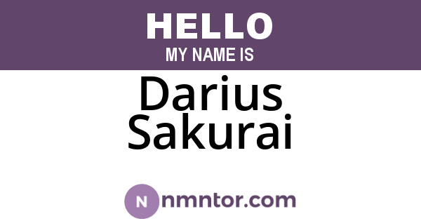 Darius Sakurai
