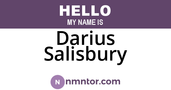 Darius Salisbury