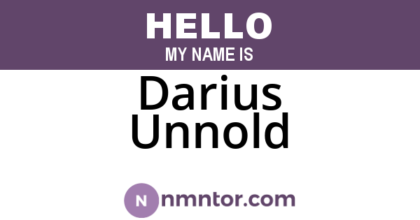 Darius Unnold