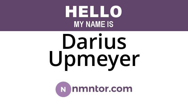 Darius Upmeyer