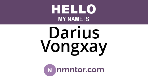 Darius Vongxay