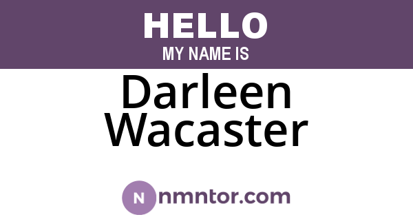 Darleen Wacaster