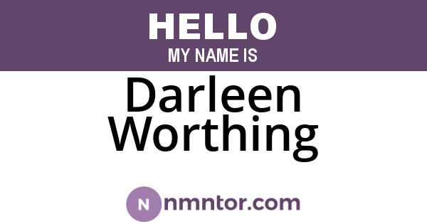Darleen Worthing
