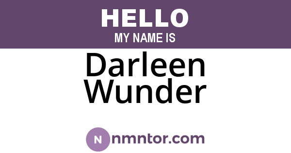 Darleen Wunder