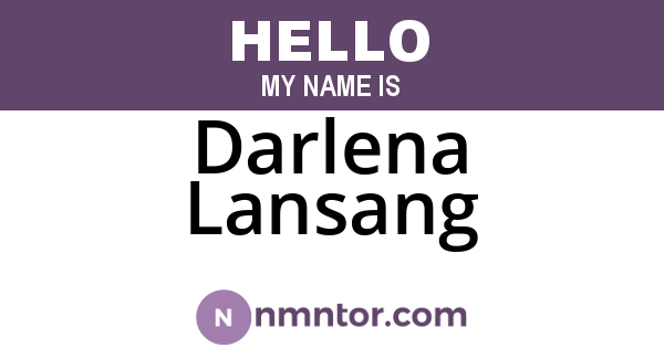 Darlena Lansang
