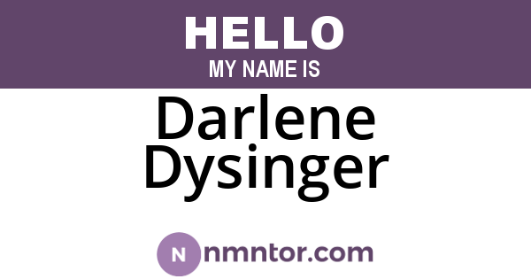 Darlene Dysinger
