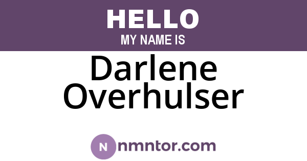 Darlene Overhulser