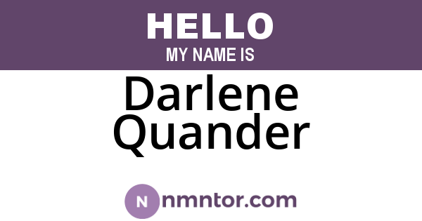 Darlene Quander