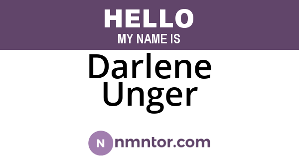 Darlene Unger
